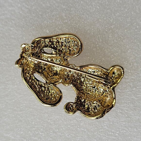 Gold Tone Dog Brooch - Picture 3 of 8